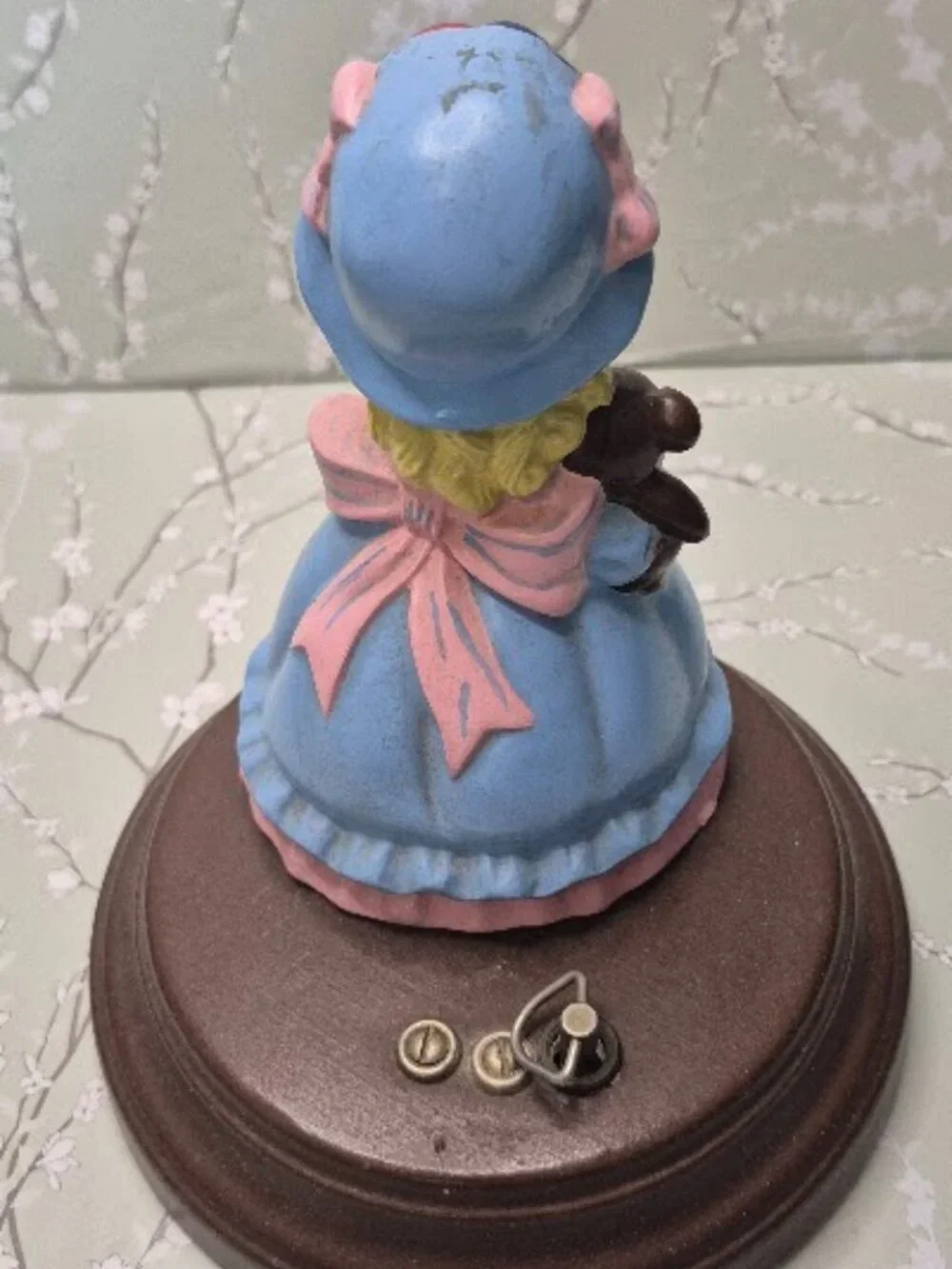 Vintage Girl With Teddy Bear Figurine